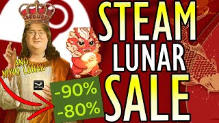 STEAM LUNAR SALE 2024 COMEÇOU OS MELHORES JOGOS BARATOS em PROMOÇÃO no PC e RECOMPENSA GRÁTIS [upl. by Halullat]