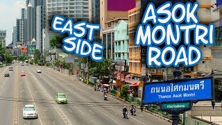 Asok Montri Road  EAST side Streets of Bangkok [upl. by Negeam]