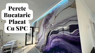 Un perete întreg placat cu panouri decorative SPC O bucătărie de lux [upl. by Zeiler805]