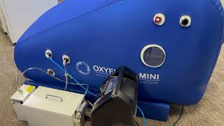 OxyFlow Mini Sitting Hyperbaric chamber 71 inches Long from Oxygen Health Systems [upl. by Oaht685]