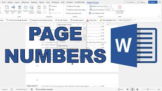 How to add page numbers in Word [upl. by Nordek]