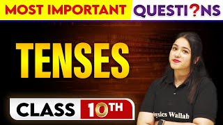 TENSES Most Important Questions  Class10th [upl. by Acinorav992]