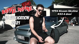 R33 Skyline Drift Car  Walk Around  Keep it Reet  Battle Royale Pro series application  2021 [upl. by Boccaj]