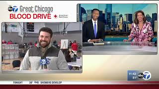 ABC 7 Chicago Great Chicago Blood Drive – Greg Dutra at Foglia YMCA [upl. by Ossie292]