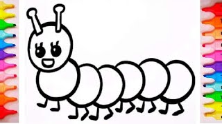 How to draw millipede for kids [upl. by Adnilem276]