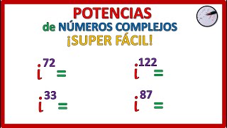 POTENCIAS de i  NÚMEROS COMPLEJOS  SUPER FÁCIL 🤩 Números imaginarios [upl. by Ydna]