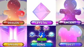 all crk cookie gacha rarity animations 💎 [upl. by Aihseuqal]