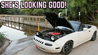 Starting to Look SemiDecent  MX5 Miata NA Drift Build Ep13 [upl. by Anaig]