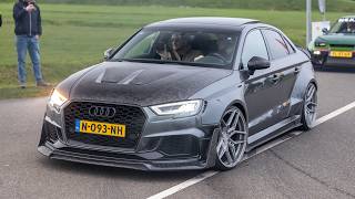 640HP Widebody Audi RS3 Sedan  Revs amp Accelerations [upl. by Isis170]