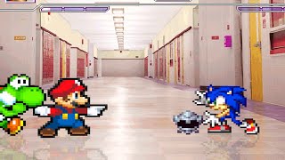 SUPER BETTER MARIO FIGHTS SONIC THE HEDGEHOG [upl. by Ahselat]