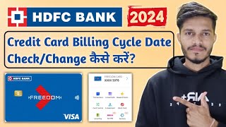 How To Change Billing Cycle Of Hdfc Credit Card  Hdfc Bank Credit Card Bill Date Kaise Check Kare [upl. by Lemal]