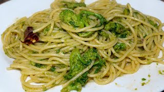 Spaghetti con Cime di Rapa acciughe e Peperoncino Calabrese Una delizia unica [upl. by Hugon]