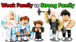 WEAK Family vs STRONG Family Brookhaven RP [upl. by Airamesor]