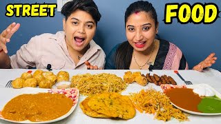 Indian Street Food Mukbang  Momos  Keema Kulcha  Noodles  Veg Bullets  Spring Roll [upl. by Pattani]