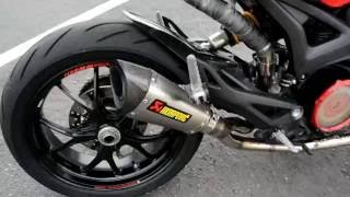 Ducati Monster 796 with Akrapovic Shorty and Headlight Mod [upl. by Cira]