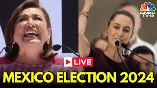 Mexico Election 2024 LIVE Claudia Sheinbaum Vs Xochitl Galvez  Mexico Presidential Polls  N18G [upl. by Allerbag]