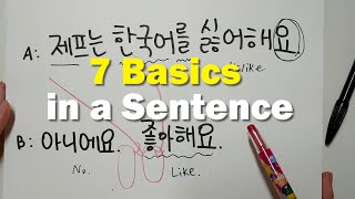 7 Basics in Korean Grammar for beginners [upl. by Arot]