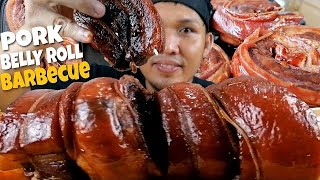 Barbecue Pork Belly Rolll Cooking Mukbang ASMR [upl. by Aroled]