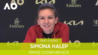 Simona Halep Press Conference 1R  Australian Open 2022 [upl. by Alaet]