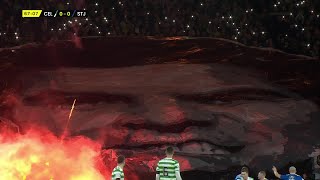 Celtic fans pay tribute to Bertie Auld at Hampden during Premier Sports Cup semi final [upl. by Hareema442]