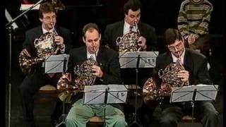 Budapest Festival Horn Quartet JSBach Fugue in D minor mpg [upl. by Hannad589]