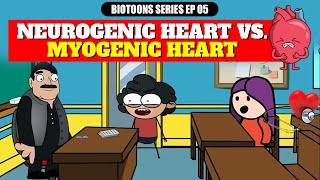 Biotoons series Ep 05 I बँटी के दोस्त की बुआ को क्या हुआ I Neurogenic heart vs Myogenic heart [upl. by Fleurette]