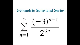 Find The Sum of The Series 3n123n Using Geometric Sum Pattern [upl. by Afinom340]