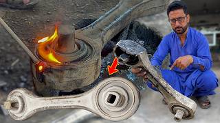 Suspension Arm Bushing Broken from Center Expertly Repaired by Skilled Mechanic [upl. by Ajna]