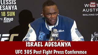 Israel Adesanya reflects on loss to Dricus Du Plessis “It sucks to lose”  UFC 305 [upl. by Akiehsal485]