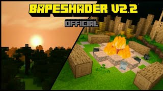 OFFICIALBAPE SHADER V22SHADER FOR MCPE 111112113114 [upl. by Forward]