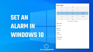 How to set an alarm in windows 10 [upl. by Dnalyram951]