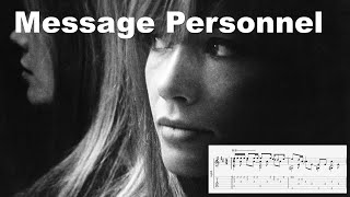 Françoise Hardy  Message Personnel  Solo Fingerstyle Guitar [upl. by Mintz]