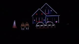 Terwilliger Family Light Show Halloween 2023 [upl. by Ragucci]