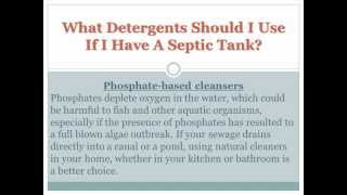 What Detergents Should I Use If I Have A Septic Tank [upl. by Joub]