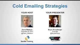 Cold Emailing Strategies Webinar With Breakthrough Email amp Sandler Training [upl. by Anaidiriv]