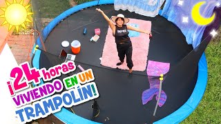 Viviendo 24 HORAS en UN TRAMPOLÍN 🌙⛅¡Mi Sueño Hecho Realidad  Conny Merlin [upl. by Aniar]