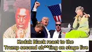 Kodak Black react to the Trump shting on stage live [upl. by Nyl]