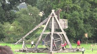 Warwick Castle  Trebuchet in Action [upl. by Enamrahc]