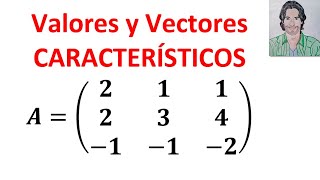 VALORES y VECTORES característicos de una matriz 3x3 ejercicios resueltos  EIGENVALOR y EIGENVECTOR [upl. by Bowlds]