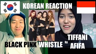 Reaction Blackpink Whistle  휘파람 covered by Tiffani Afifa [upl. by Eissolf]