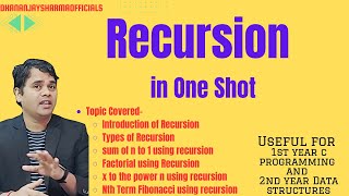 Recursion in One Shot  C Programming [upl. by Gambrill]