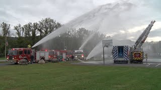 West HaverstrawNY Fire Department Ladder 23 amp Rescue 23 Double Wetdown 93023 [upl. by Coltun]