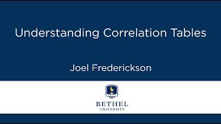 Understanding Correlation Tables in Journal Articles [upl. by Geminius]