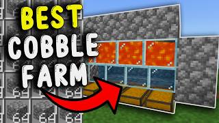 EASIEST COBBLE Farm in Minecraft Bedrock 121 [upl. by Zaid]