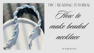 How to Make Beaded Necklace or Beaded Bracelet  DIY  Beading Tutorial  Dutch Spiral With Bead Mix [upl. by Kynan]