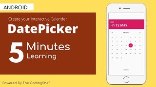 DatePicker in Android studio Hindi  5 minutes learning [upl. by Annaihs]