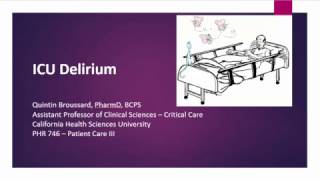 ICU Delirium Readiness Lecture 111616 [upl. by Yelwah]