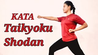 Kata 1 quot 𝗧𝗮𝗶𝗸𝘆𝗼𝗸𝘂 𝗦𝗵𝗼𝗱𝗮𝗻 quot performed by Bijayalaxmi Pradhan white Belt Okinawa Karate School [upl. by Joeann375]