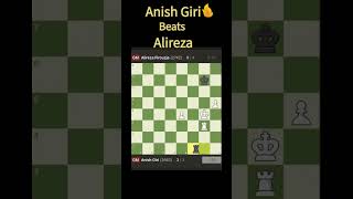 Anish Giri Defeats Alireza Firouzja In Global Chess League 2024 🔥👑 ytshorts [upl. by Eelta]