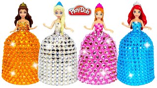 DIY How to Make Super Sparkle Dresses for Princess Miniature Dolls [upl. by Farl]